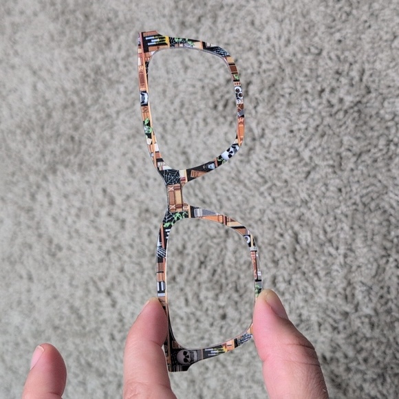 Pair Eyewear LARKIN Magnetic Topper Halloween Skeleton Bookshelf Print - Picture 2 of 6